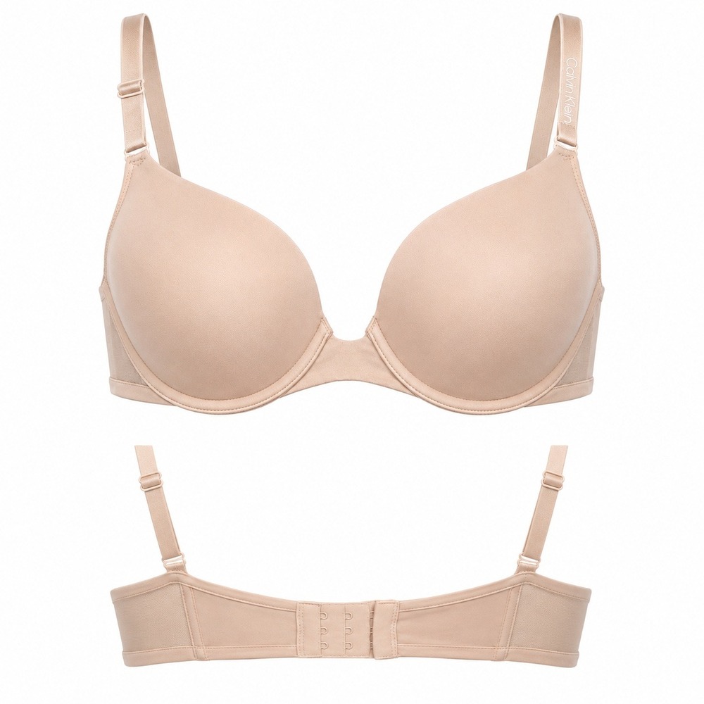 Calvin Klein Bra Womens 38D Nude T Shirt Bra Full Coverage Underwire Smooth